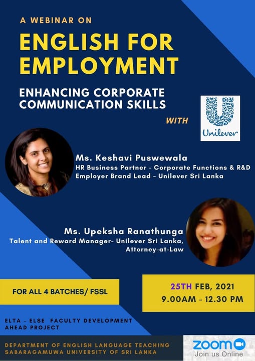 A Webinar on English for Employment
