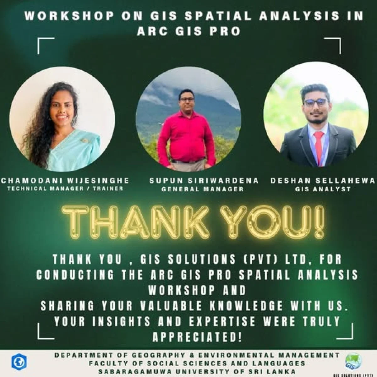 Workshop on GIS Spatial Analysis in ArcGIS Pro Successfully Conducted