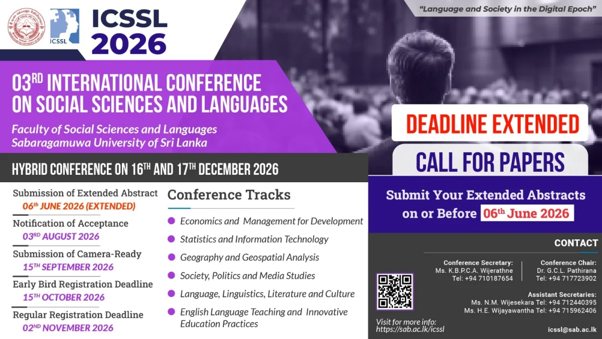 Call for Papers: ICSSL 2026 (Exteneded)
